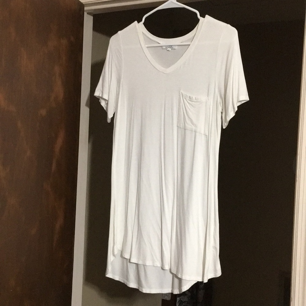 Cream piko pocket short sleeved shirt